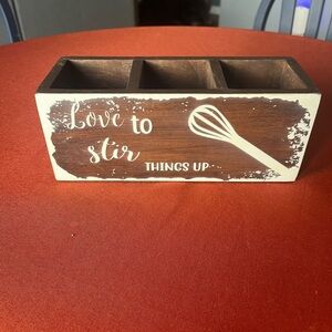 Wooden Kitchen Utensil Holder